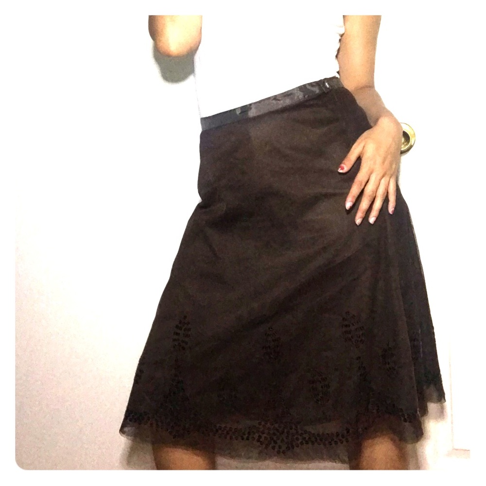 Brown Tule Skirt